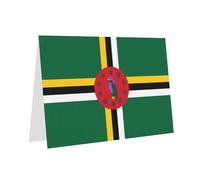 PHAYAH Flag Of The Commonwealth Of Dominica Pattern Blank Greeting Cards With Envelopes 4" X 6" Thank You Cards For Christmas Holiday Birthday Graduation Anniversary Blue