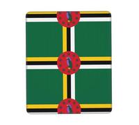 PHAYAH Flag of The Commonwealth of Dominica Pattern Mouse Pad Waterproof Surface & Non-Slip Rubber Base with Stitched Edges Gaming Mouse Mat for Laptop 8.3 X 10.3 in