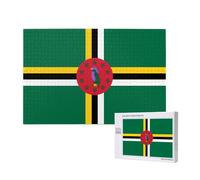 Phayah Flag of The Commonwealth of Dominica Pattern Puzzle Unique Jigsaw Wall Art Picture for Home Decoration 1000 Pcs