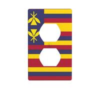 Phayah Flag of The Kingdom of Hawaii Pattern Outlet Covers Plate Receptacle Duplex Light Switch Cover Plate for Kitchen Bathroom Bedroom Farmhouse Decor