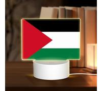Phayah Flag of The State of Palestine Pattern 3D Led Light Lamp USB Cable Adjustable 3 Modes Base Show Stand for Christmas Room Restaurant Bar Shop