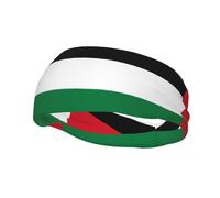 Phayah Flag Of The State Of Palestine Pattern Women Men Athletic Sweatbands Hair Bands For Yoga Running Moisture Elastic Sweat Wicking Head Band