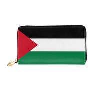 PHAYAH Flag Of The State Of Palestine Pattern Women'S Wallet Long Clutch Zip Around Travel Leather Purse Large Capacity Credit Card Holder