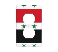 Phayah Flag of The Syrian Arab Republic Pattern Outlet Covers Plate Receptacle Duplex Light Switch Cover Plate for Kitchen Bathroom Bedroom Farmhouse Decor