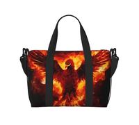 Phayah Flaming Phoenix Travel Duffel Bag Handbag Carry-On Luggage Bag Overnight Foldable Unisex Airline Travel Personal Items Bag