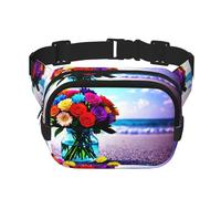 Phayah Flower Arrangement Glass Bottle Men Women Hip Bum Bag With Adjustable Strap For Outdoors Workout Traveling Casual Running Hiking Cycling