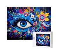 Phayah Flower Blue Eyes Puzzles for Adults 500 Pieces Children's Intelligence Development Toys 20.4 X 15in