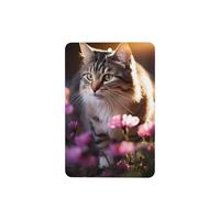 Phayah Flower Cat2 Pattern Lavender Scent Car Aroma Rectangle Hanging Fragrance Tablet Car Interior Fragrance Freshener 6p