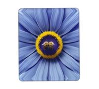 PHAYAH Flower Heart Bee Pattern Mouse Pad with Anti-Fray Stitching with Non-Slip Rubber Base, Gaming Mouse Mat for Laptop, Office & Home 7.9 X 9.5 in