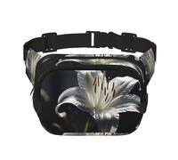 Phayah Flowering Lily Pattern Fanny Waist Packs For Men Women, Waist Bag Hip Pack For Travel Hiking Running Outdoor Sports