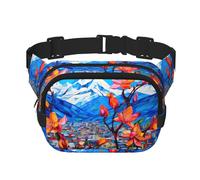 Phayah Flowers On A Stranger'S Path Pattern Fanny Waist Packs For Men Women, Waist Bag Hip Pack For Travel Hiking Running Outdoor Sports