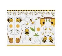 PHAYAH Flying Bees Daisy Honey Pattern Flannel Blanket 60"X50" For Bed, Sofa, Couch, Movie Night, Camping, And Travel Ultra Soft Warm Blanket
