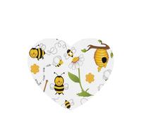Phayah Flying Bees Daisy Honey Pattern Lavender Scent Car Air Freshener Heart Shape Card Hanging Hanging Scented Card 6 Pcs For Cars Closet Shoe