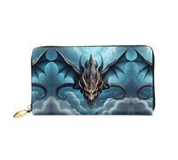 PHAYAH Flying Dragon Pattern Women'S Wallet Long Clutch Zip Around Travel Leather Purse Large Capacity Credit Card Holder