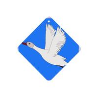 Phayah Flying White Goose Pattern Lavender Scent Car Air Freshener Square Card Hanging Hanging Scented Card 6 Pcs For Cars Closet Shoe