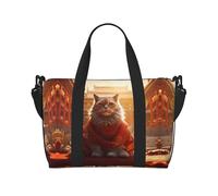 Phayah Forbidden City and Cats Travel Duffel Bag,Sports Tote Gym Bag,Shoulder Weekender Overnight Bag for Women