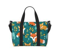 Phayah Forest Happy Fox Weekender Bags For Women, Travel Duffel Bag Overnight Weekend Bag Sports Gym Tote Bag Crossbody Bag