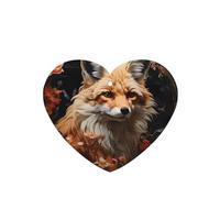 Phayah Fox And Flowers Pattern Lavender Scent Car Air Freshener Heart Shape Card Hanging Hanging Scented Card 6 Pcs For Cars Closet Drawer