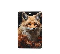 Phayah Fox And Flowers Pattern Lavender Scent Car Aroma Rectangle Hanging Fragrance Tablet Car Interior Fragrance Freshener 6p