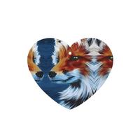 Phayah Fox Painted Art Pattern Lavender Scent Car Air Freshener Heart Shape Card Hanging Hanging Scented Card 6 Pcs For Cars Closet Drawer Eliminate