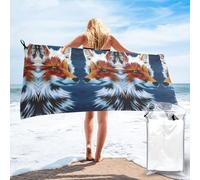PHAYAH Fox Painted Art Pattern, Towels For Bathroom Microfiber Large Beach Towel Travel Essential 27.5"X55" Swim Tenugui