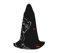PHAYAH French Bulldog Dog Pattern Halloween Adult Hooded Robe Cape, Women'S Men'S Halloween Dress Up Party Cosplay Costumes M