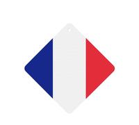 Phayah French Flag Pattern Lavender Scent Car Aroma Square Hanging Fragrance Tablet Car Interior Fragrance Freshener 4p