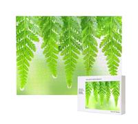 Phayah Fresh Green Leaves Puzzles For Adults 500 Pieces For Home Decor Children'S Intelligence Development Toys 20.4 X 15"