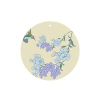 Phayah Fresh Orchids Pattern Lavender Scent Car Air Freshener Round Shape Card Hanging Hanging Scented Card 6 Pcs For Cars Closet Shoe
