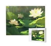 Phayah Frog Under Lotus Leaf Puzzles For Adults 500 Pieces For Home Decor Children'S Intelligence Development Toys 20.4 X 15"