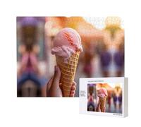 Phayah Frozen Yogurt Puzzles 500 Piece For Jigsaw Puzzle Wooden Puzzle For Family Friend Home Decor Wall Art 20.4 X 15 In