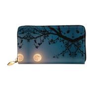 PHAYAH Full Moon High In The Sky Pattern Women'S Wallet Long Clutch Zip Around Travel Leather Purse Large Capacity Credit Card Holder
