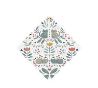 Phayah Funny Cats Birds And Flowers Pattern Lavender Scent Car Air Freshener Square Card Hanging Hanging Scented Card 4 Pcs For Cars Closet Drawer Eliminate