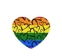 Phayah Gay Pride Rainbow Pattern Pattern Lavender Scent Car Air Freshener Heart Shape Card Hanging Hanging Scented Card 4 Pcs For Cars Closet Shoe