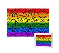 Phayah Gay Pride Rainbow Pattern Puzzles For Adults 1000 Pieces For Home Decor Intelligence Development Toys 29.5 X 19.7"