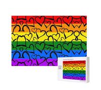 Phayah Gay Pride Rainbow Pattern Puzzles For Adults 300 Pieces For Home Decor Intelligence Development Toys 15.7 X 11"