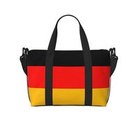 Phayah Germany Flag Travel Duffel Bag,Sports Tote Gym Bag,Shoulder Weekender Overnight Bag For Women, Black, One Size