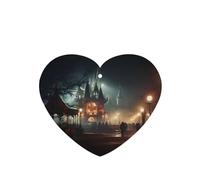 Phayah Ghost Town Mania Pattern Lavender Scent Car Aroma Heart Shape Hanging Fragrance Tablet Car Interior Fragrance Freshener 6p