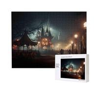 Phayah Ghost Town Mania Puzzles 500 Piece For Jigsaw Puzzle Wooden Puzzle For Family Friend Home Decor Wall Art 20.4 X 15 In