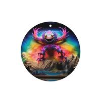 Phayah Giant Crab On Mountain Pattern Lavender Scent Car Air Freshener Round Shape Card Hanging Hanging Scented Card 4 Pcs For Cars Closet Drawer