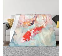 PHAYAH Giant Koi Pattern Ultra-Soft Micro Blanket Flannel Blankets for Couch Sofa Bed Living Room Office Lunch Break 60"X50"