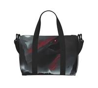 Phayah Giant Shark In The Sea Crossbody Travel Bag Overnighter Duffel Bags Carry On Size Ideal For School Or Overnight Travel Bag