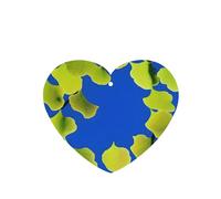 Phayah Ginkgo Biloba Pattern Lavender Scent Car Aroma Heart Shape Hanging Fragrance Tablet Car Interior Fragrance Freshener 4p