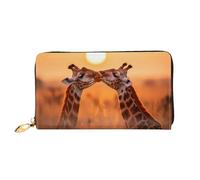 PHAYAH Giraffes In Love Pattern Women'S Wallet Long Clutch Zip Around Travel Leather Purse Large Capacity Credit Card Holder