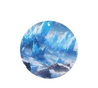 Phayah Glaciers Pattern Lavender Scent Car Aroma Round Shape Hanging Fragrance Tablet Car Interior Fragrance Freshener 4p