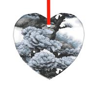 Phayah Glass Heart Xmas Tree Ornament New Year Home Christmas Tree Hanging | Lumpy Pattern Hanging Ornaments-perfect For Halloween Easter Holiday Gatherings Gift