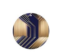 Phayah Golden Blue Lines Pattern Lavender Scent Car Air Freshener Round Shape Card Hanging Hanging Scented Card 6 Pcs For Cars Closet Shoe