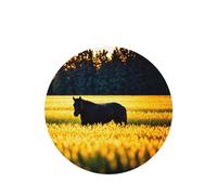 Phayah Golden Fields Pattern Lavender Scent Car Aroma Round Shape Hanging Fragrance Tablet Car Interior Fragrance Freshener 6p