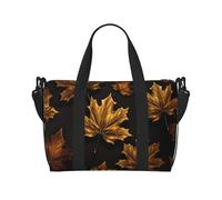 Phayah Golden Maple Leaf Crossbody Travel Bag Overnighter Duffel Bags Carry On Size Ideal For School Or Overnight Travel Bag