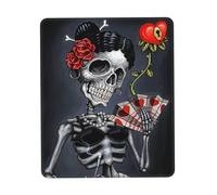 Phayah Goth Beauty Girl Pattern Mouse Pad with Anti-Fray Stitching with Non-Slip Rubber Base, Gaming Mouse Mat for Laptop, Office & Home 8.3 X 10.3 in